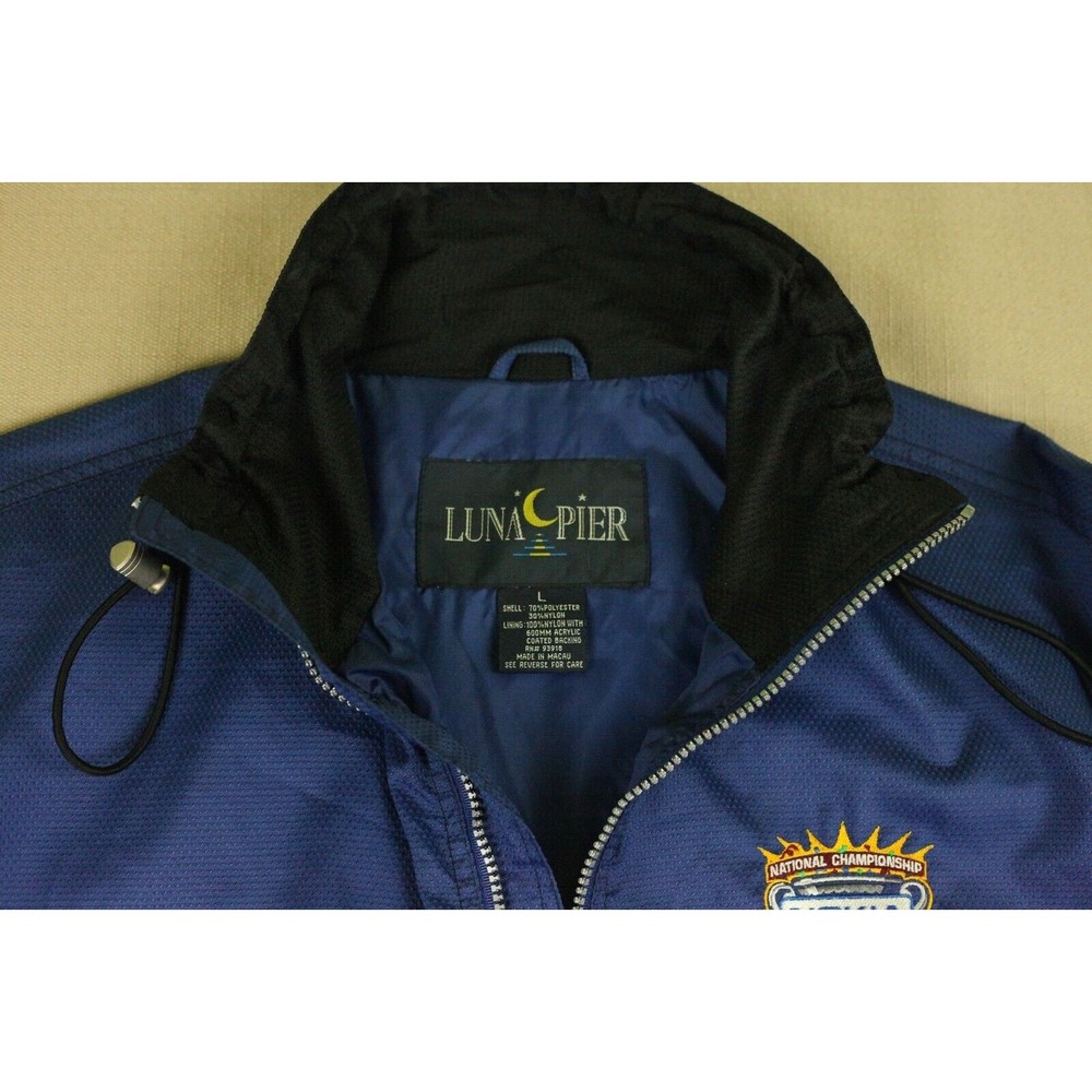 Vintage 2000 Nokia Sugar Bowl Mens Sz L Full Zip Textured Windbreaker Jacket EUC - Picture 11 of 12